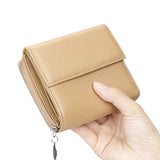 Royal Bagger Portable Trifold Short Wallets, Genuine Leather Coin Purse, Fashion Multiple Slot Card Holder 1869