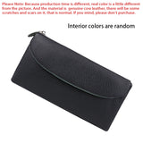 Royal Bagger Genuine Cow Leather Long Wallet for Women Simple Solid Color Money Clips Clutch Coin Purse Casual Card Holder 1503