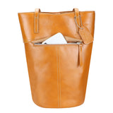 Royal Bagger Simple Shoulder Underarm Bags, Genuine Leather Versatile Casual Bucket Bag, Commuting Women's Handbag 1694